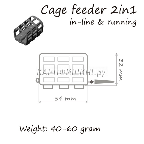 Кормушка фидерная ORANGE Cage Feeder 2 in 1 фото 3